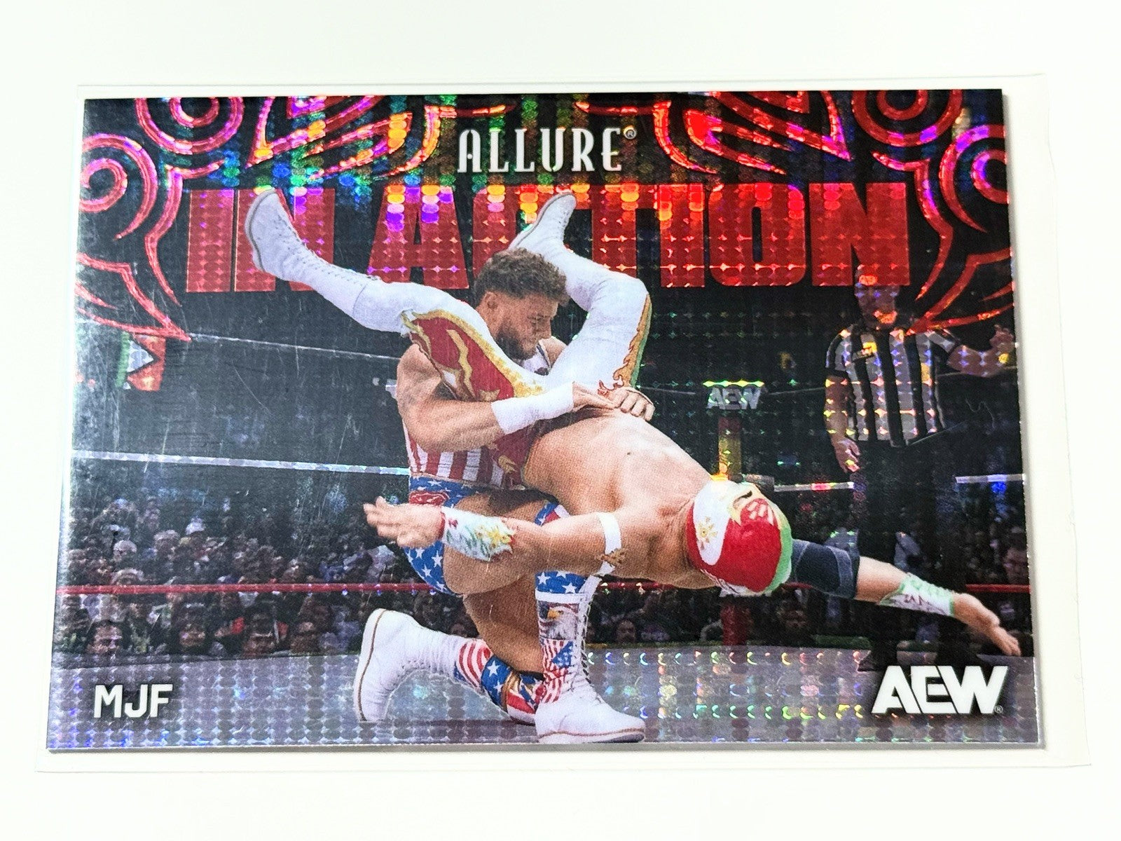 2026 Upper Deck AEW Allure MJF In Action Red Pulsar Card #97