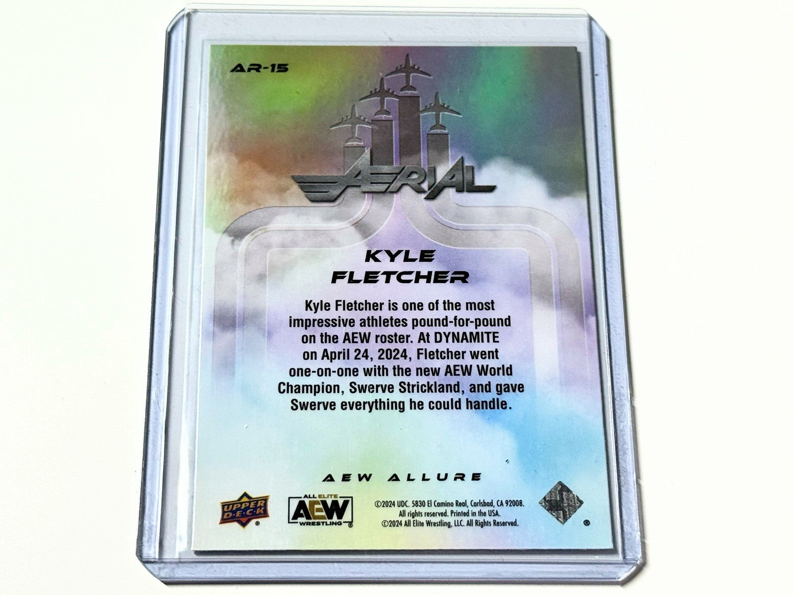 2024 Upper Deck AEW Allure Kyle Fletcher Aerial Card AR-15