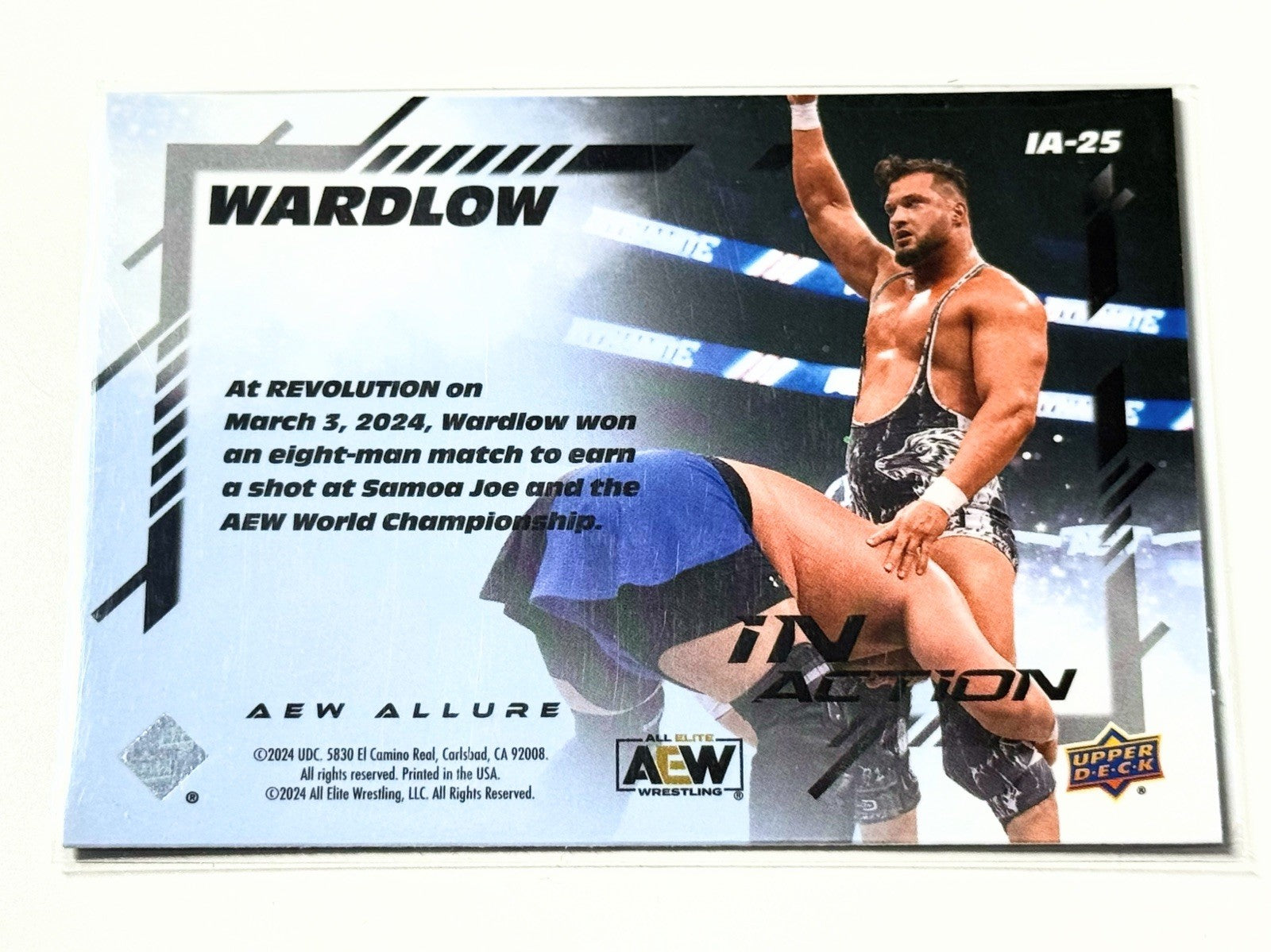 2024 Upper Deck AEW Allure Wardlow In Action Card IA-25