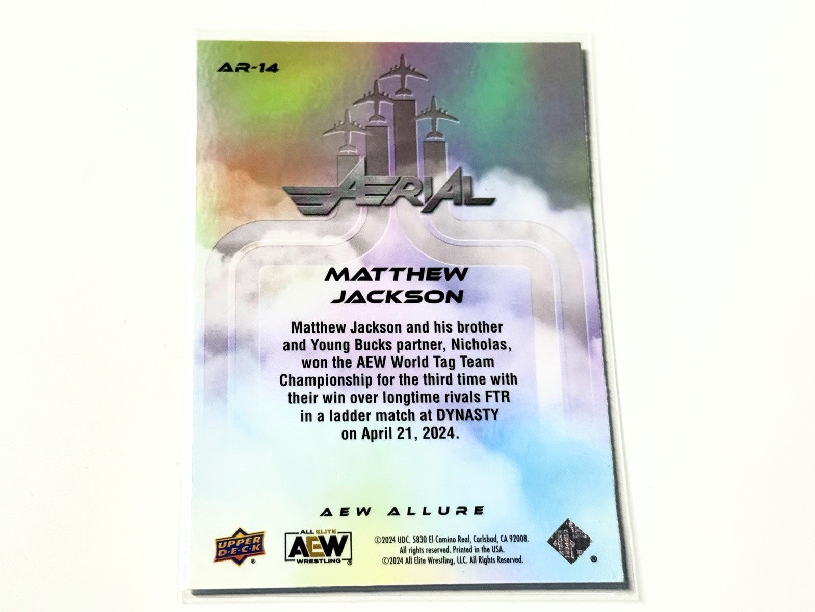 2024 Upper Deck AEW Allure Matthew Jackson Aerial Card AR-14