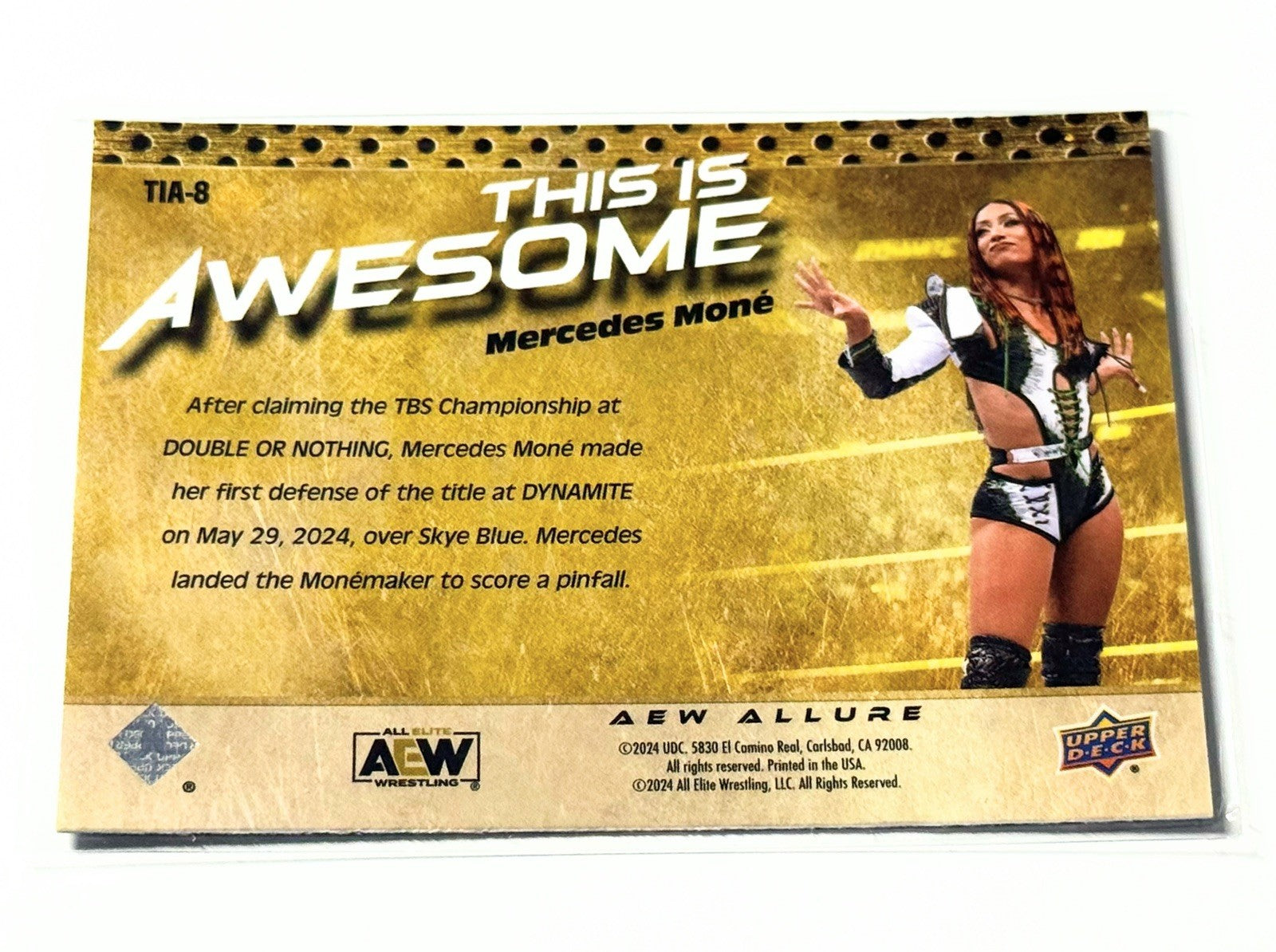 2024 Upper Deck AEW Allure Mercedes Mone This Is Awesome Card TIA-8