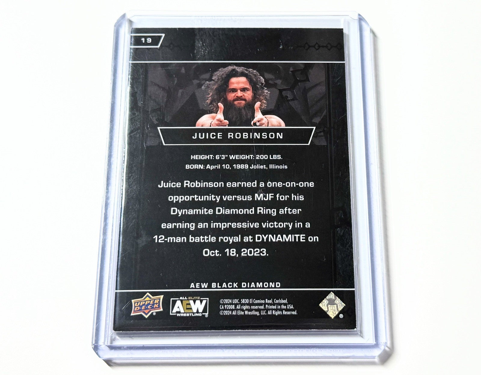 2024 Upper Deck AEW Black Diamond Juice Robinson /149 Base Card #19