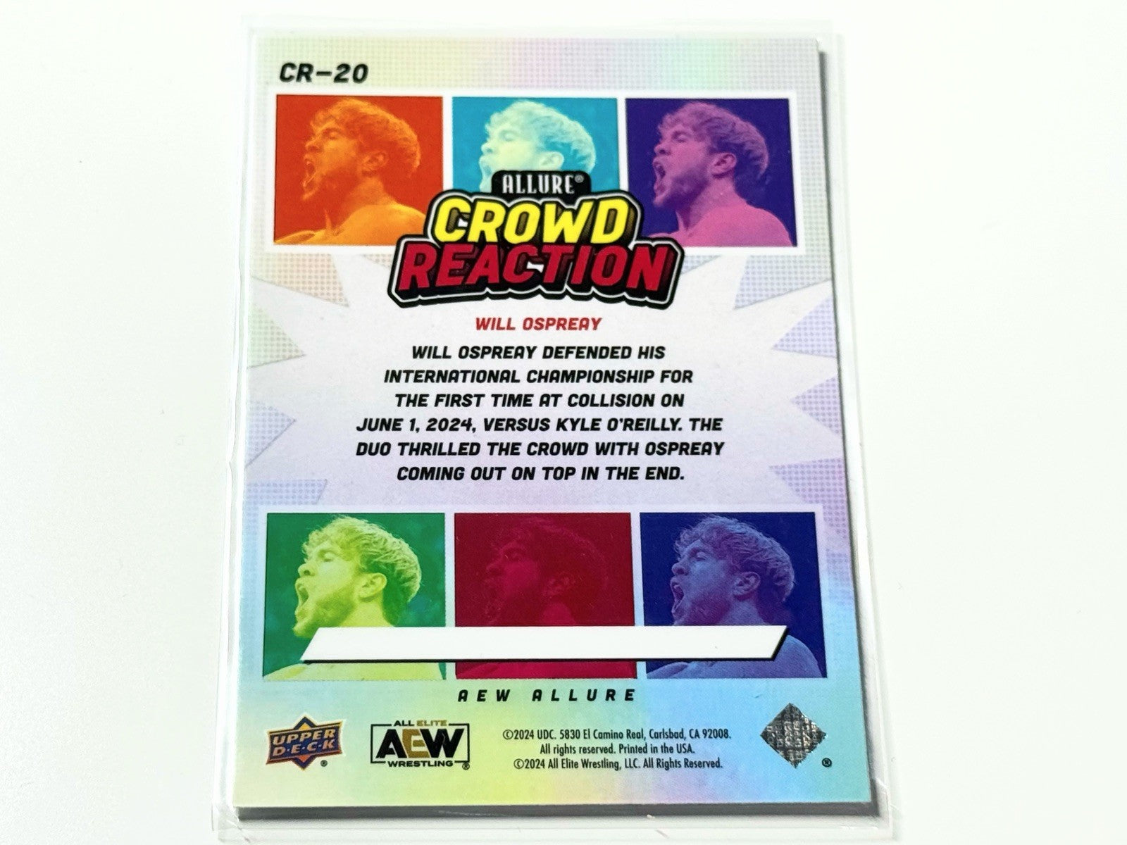 2024 Upper Deck AEW Allure Will Ospreay Crowd Reaction Card CR-20