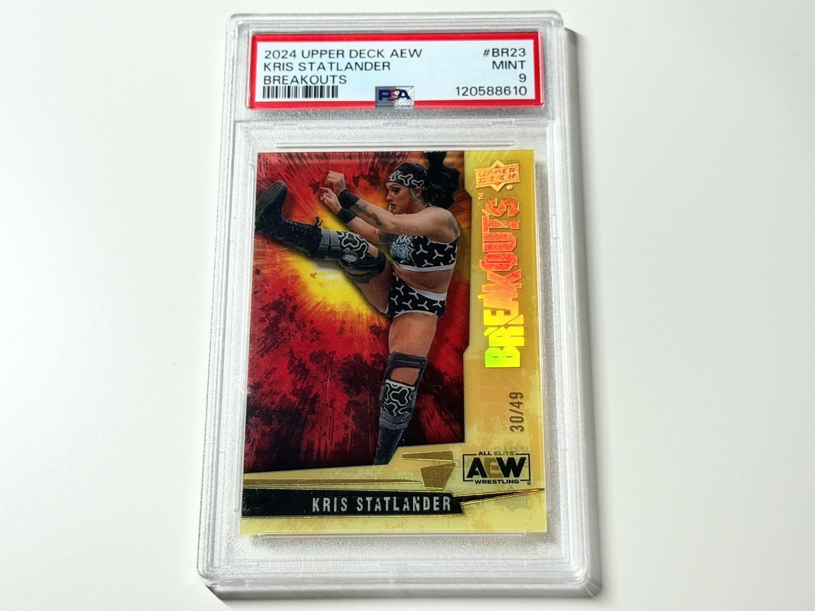 2024 Upper Deck AEW Flagship Kris Statlander Breakouts /49 PSA 9 Card BR-23