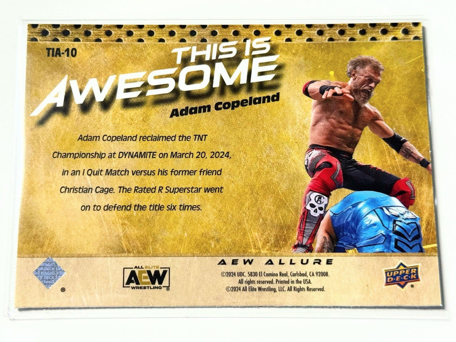 2024 Upper Deck AEW Allure Adam Copeland This Is Awesome Card TIA-10