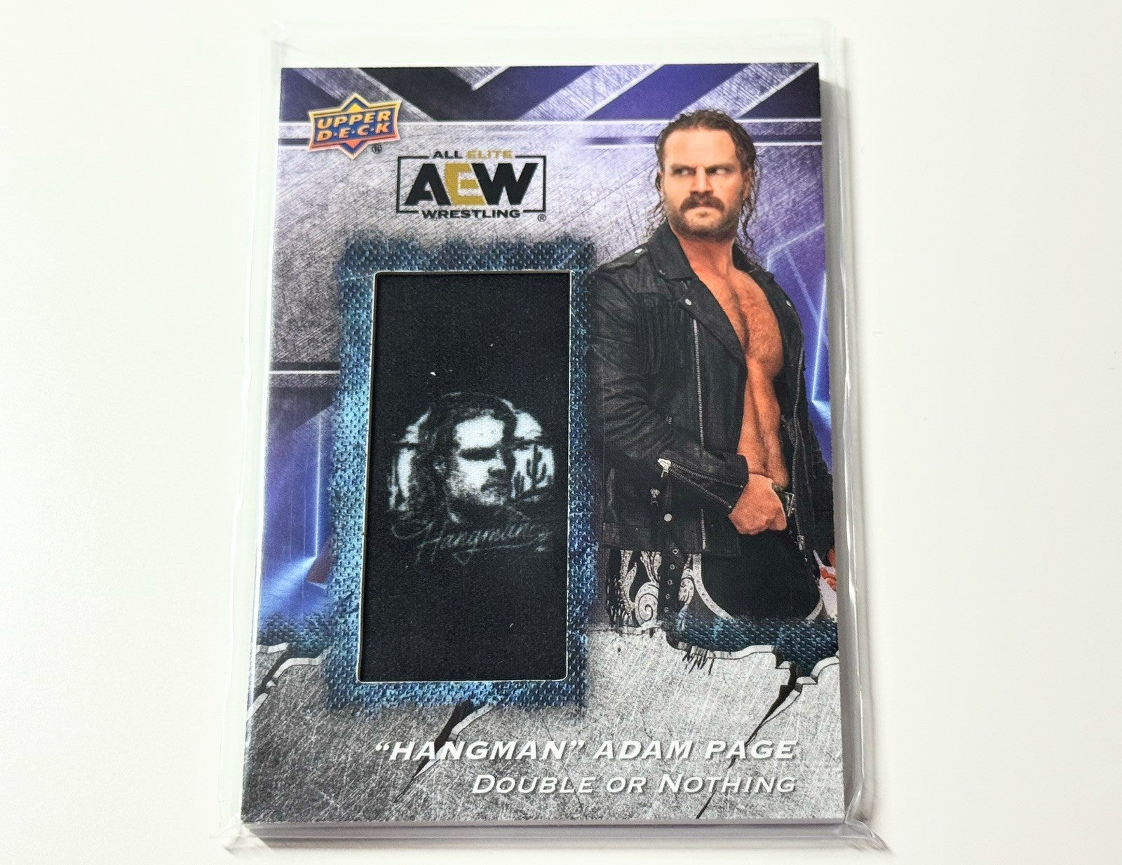 2024 Upper Deck AEW Flagship Hangman Adam Page Manufactured Patch Card AMP-HA