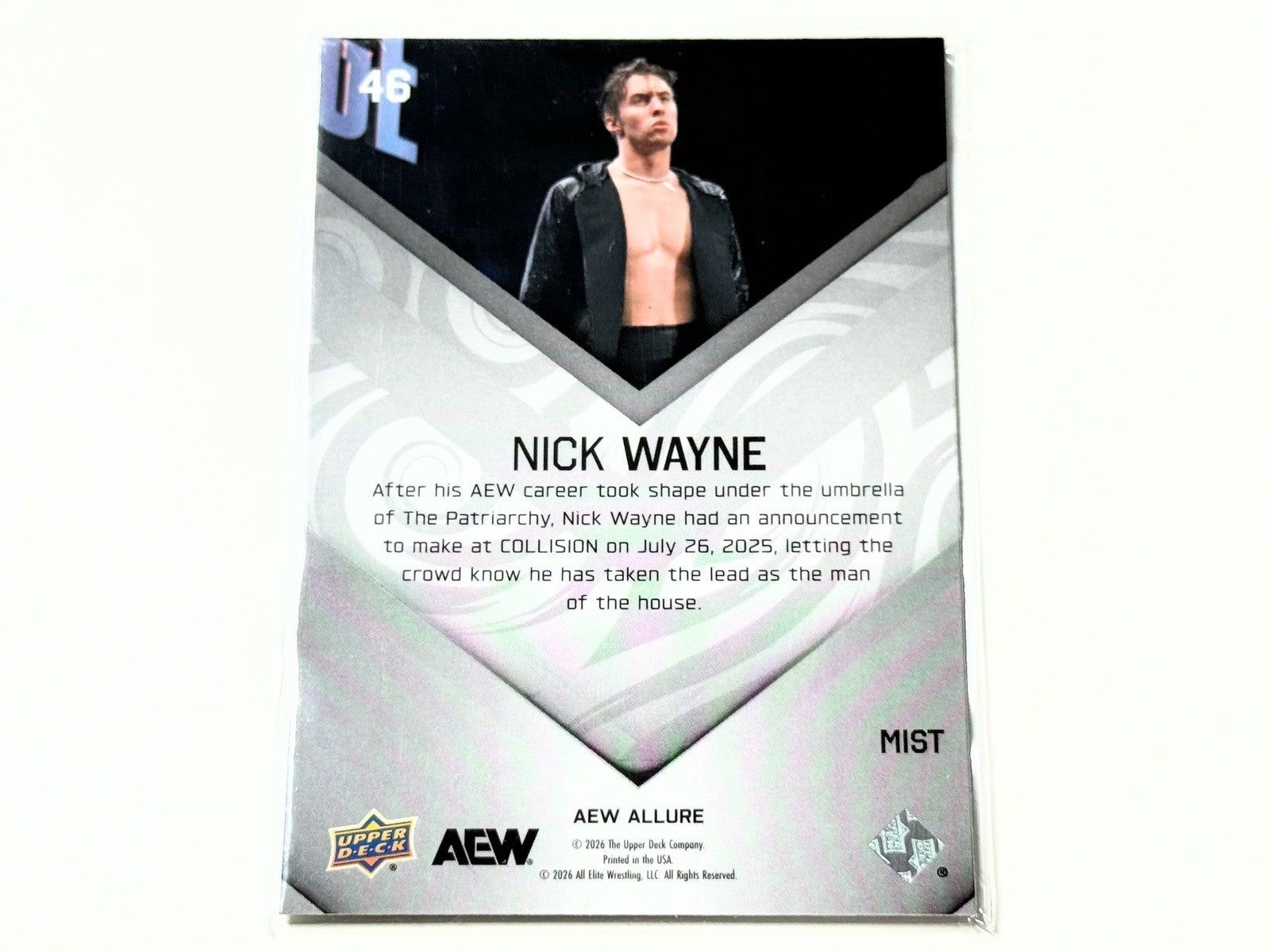 2026 Upper Deck AEW Allure Nick Wayne Mist Parallel Card #46