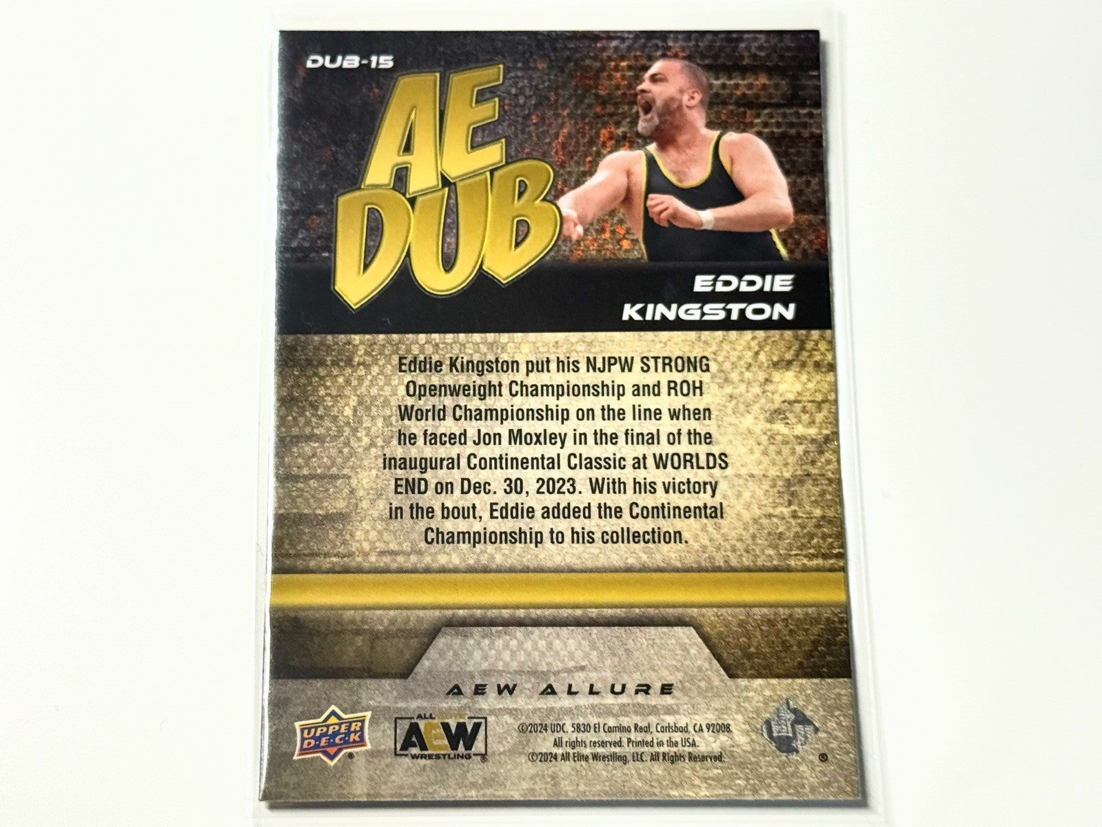 2024 Upper Deck AEW Allure Eddie Kingston AE DUB Card DUB-15