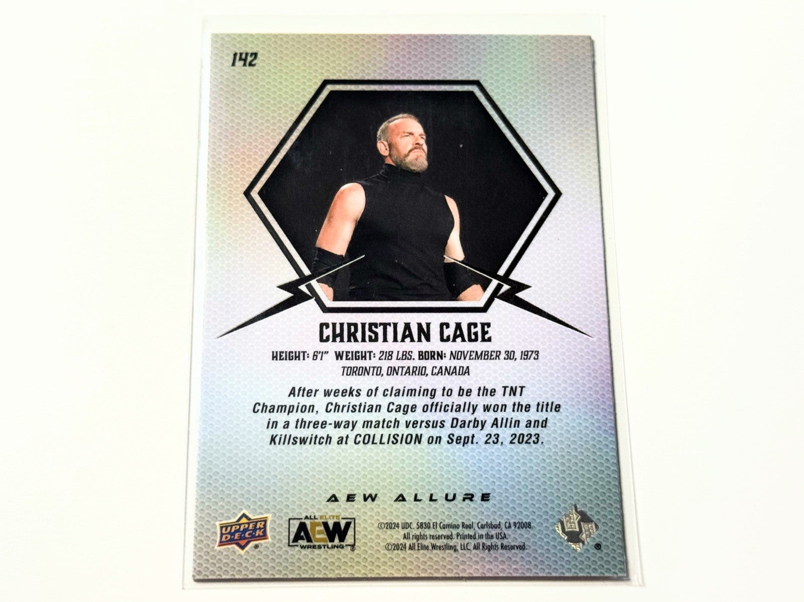 2024 Upper Deck AEW Allure Christian Cage Horizontal Base Card #142