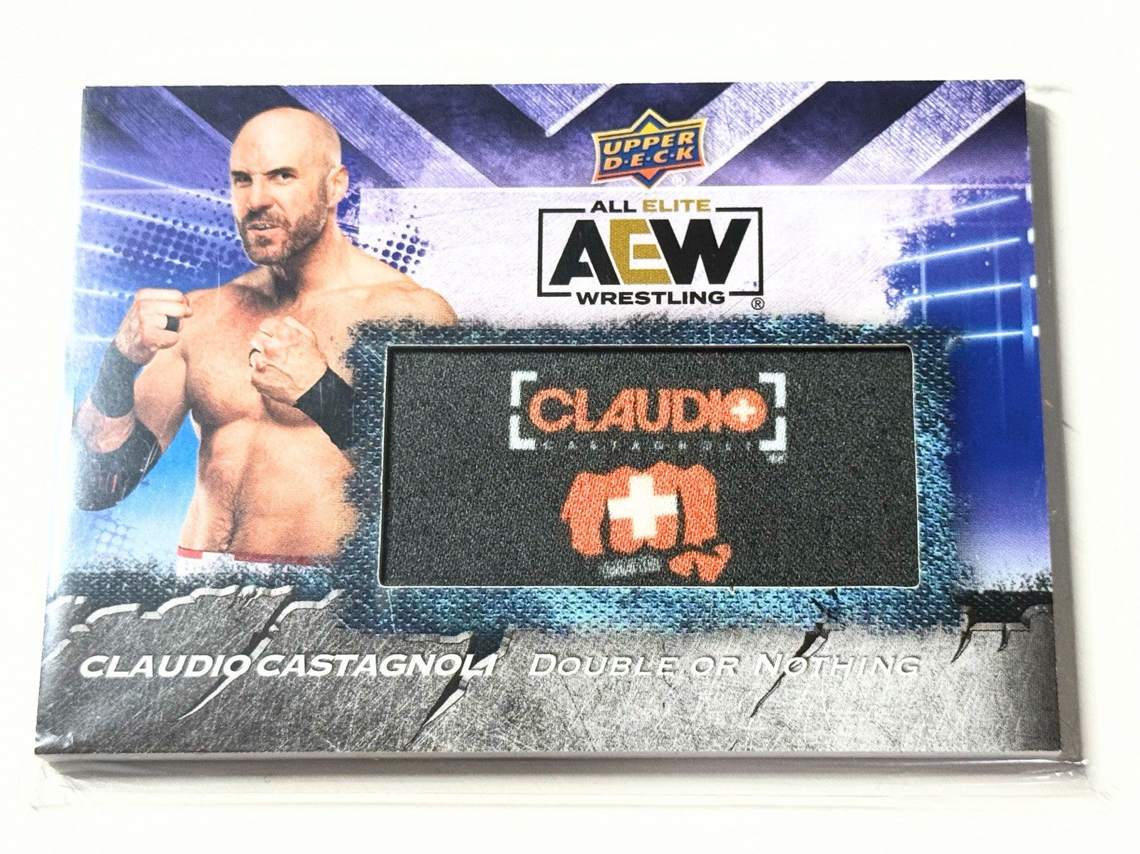 2024 Upper Deck AEW Flagship Claudio Castagnoli Manufactured Patch Card AMP-CC