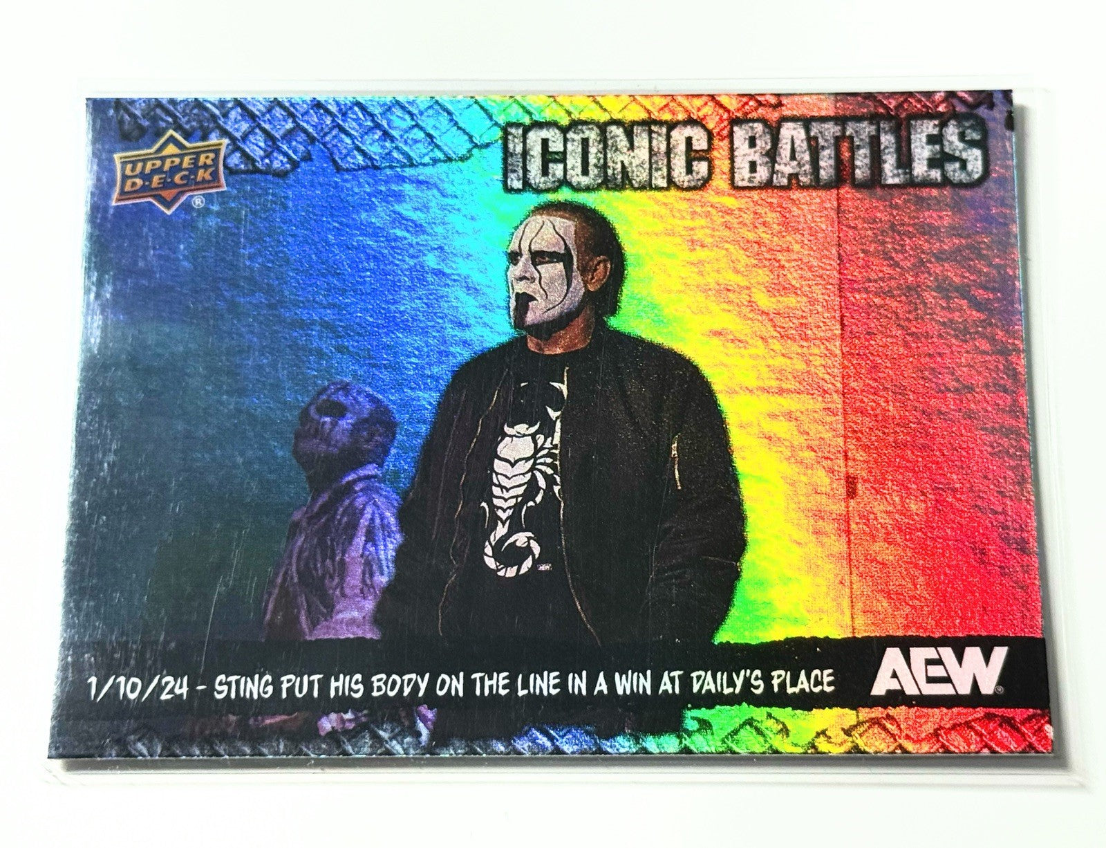2024 Upper Deck AEW The Icon Sting Iconic Battles Daily’s Place Card IB-10