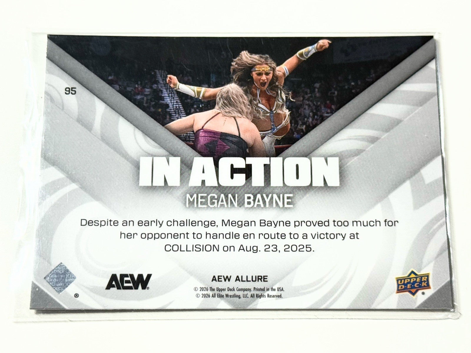 2026 Upper Deck AEW Allure Megan Bayne In Action Card #95