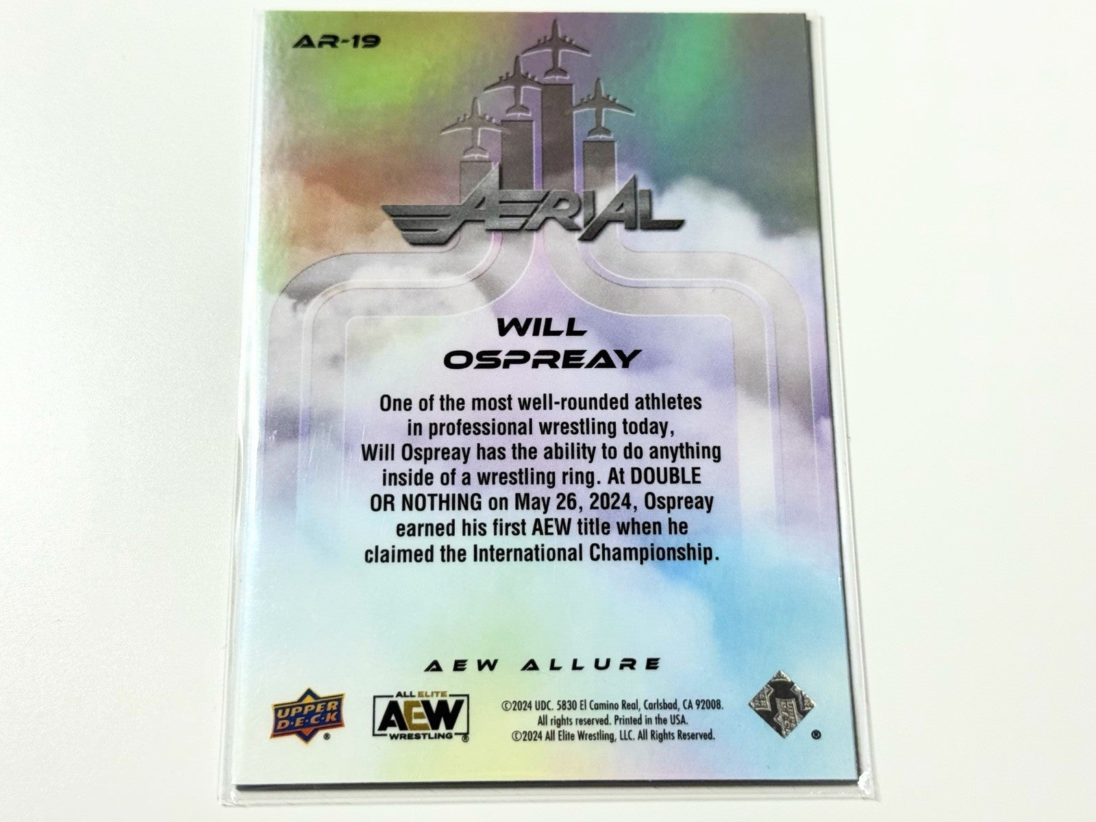 2024 Upper Deck AEW Allure Will Ospreay Aerial Card AR-19