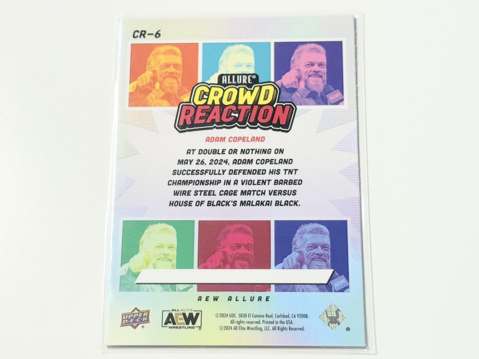 2024 Upper Deck AEW Allure Adam Copeland Crowd Reaction Card CR-6