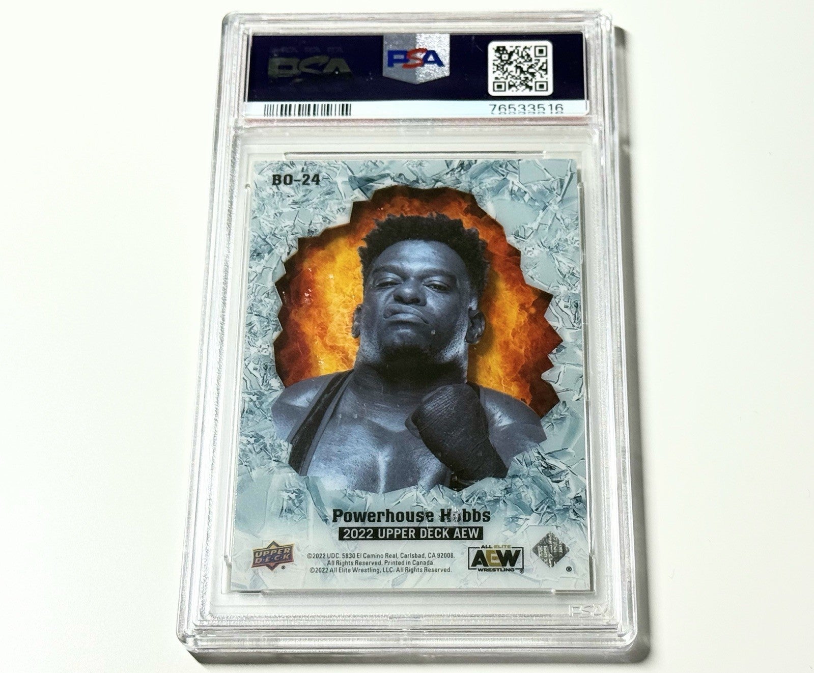 2022 Upper Deck AEW Flagship Powerhouse Hobbs Breakouts PSA 8 Card BO-24