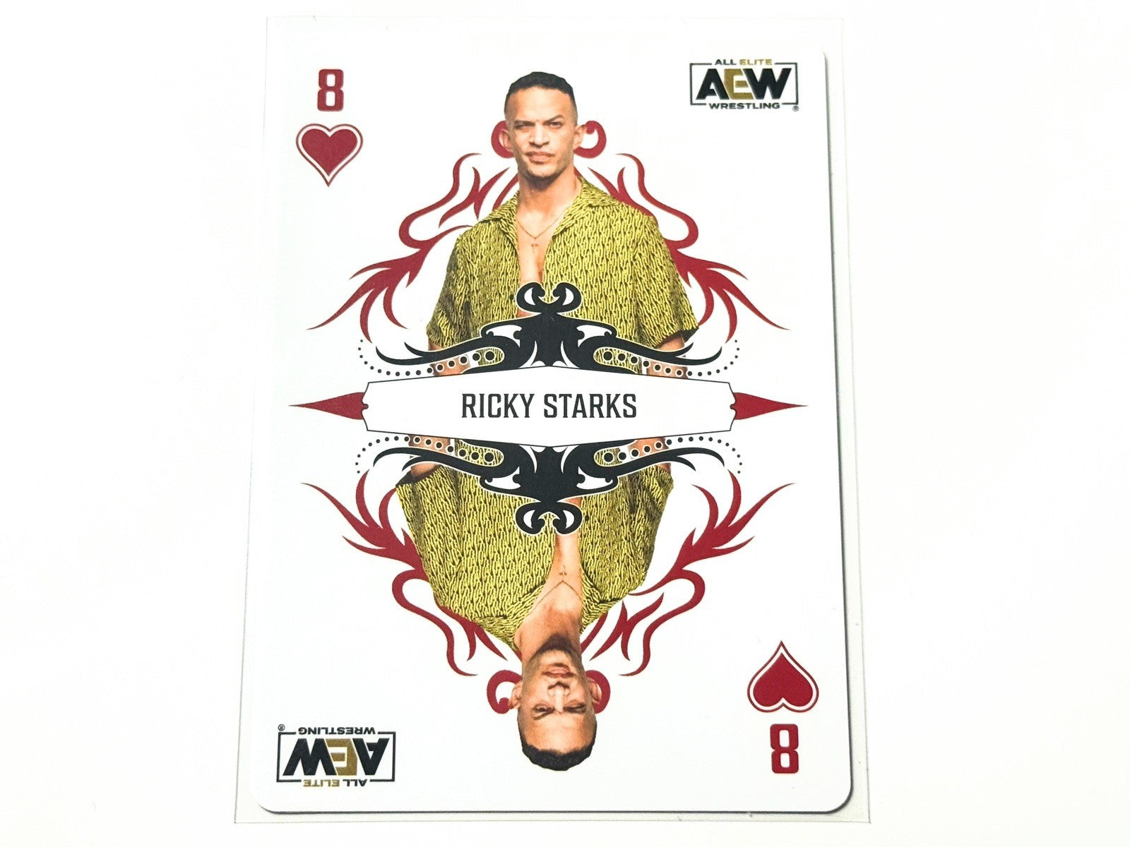 2023 Upper Deck AEW Flagship Double Or Nothing 2023 Ricky Starks 8 Hearts Card