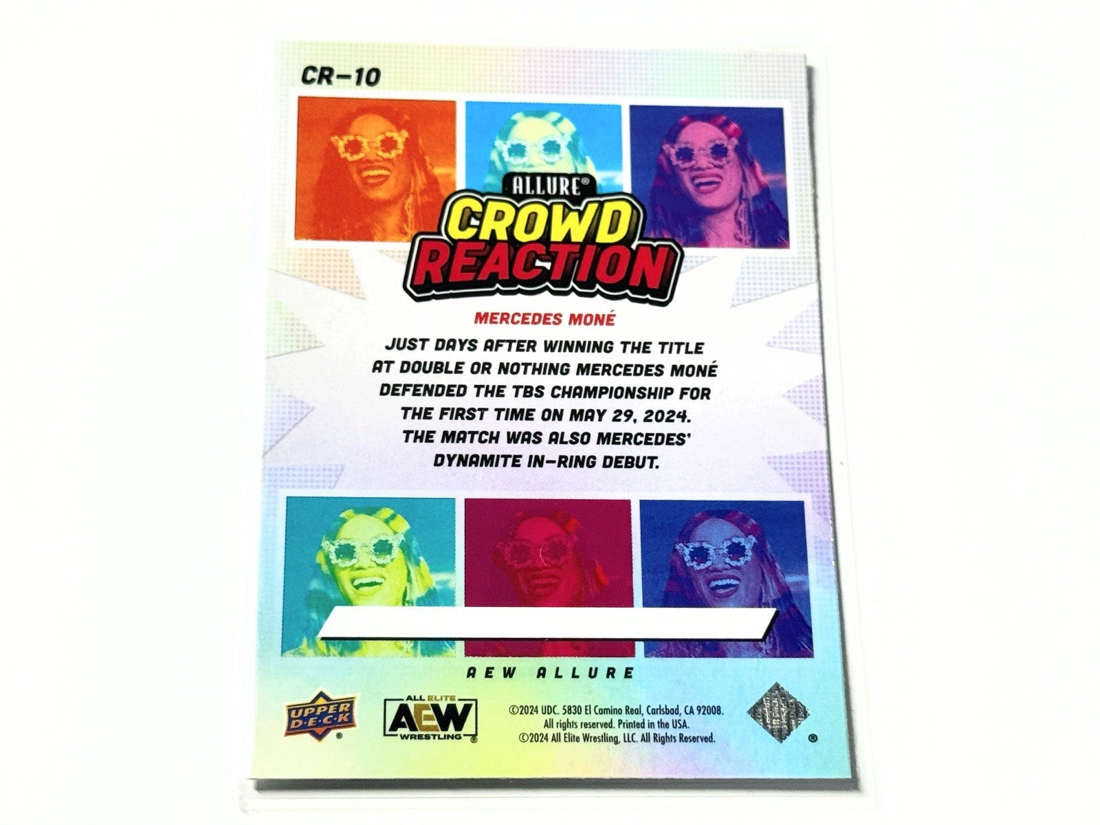 2024 Upper Deck AEW Allure Mercedes Mone Crowd Reaction Card CR-10