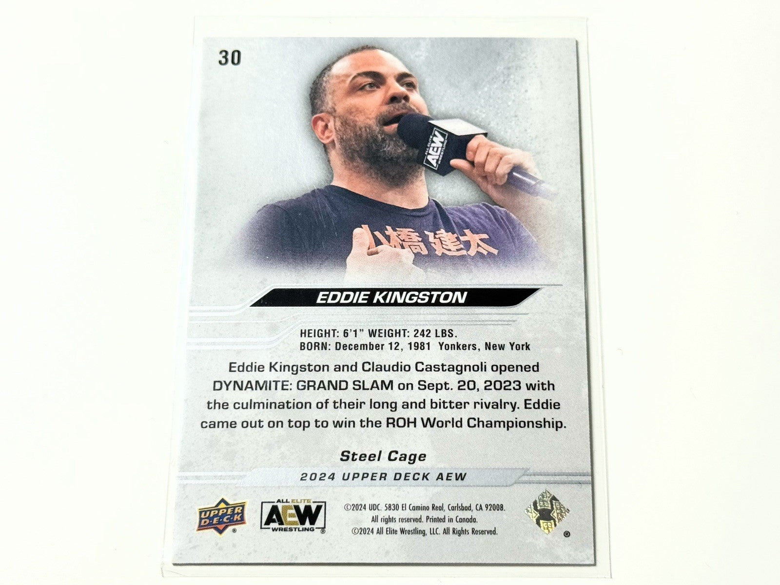 2024 Upper Deck AEW Flagship Eddie Kingston Steel Cage /249 Card #30