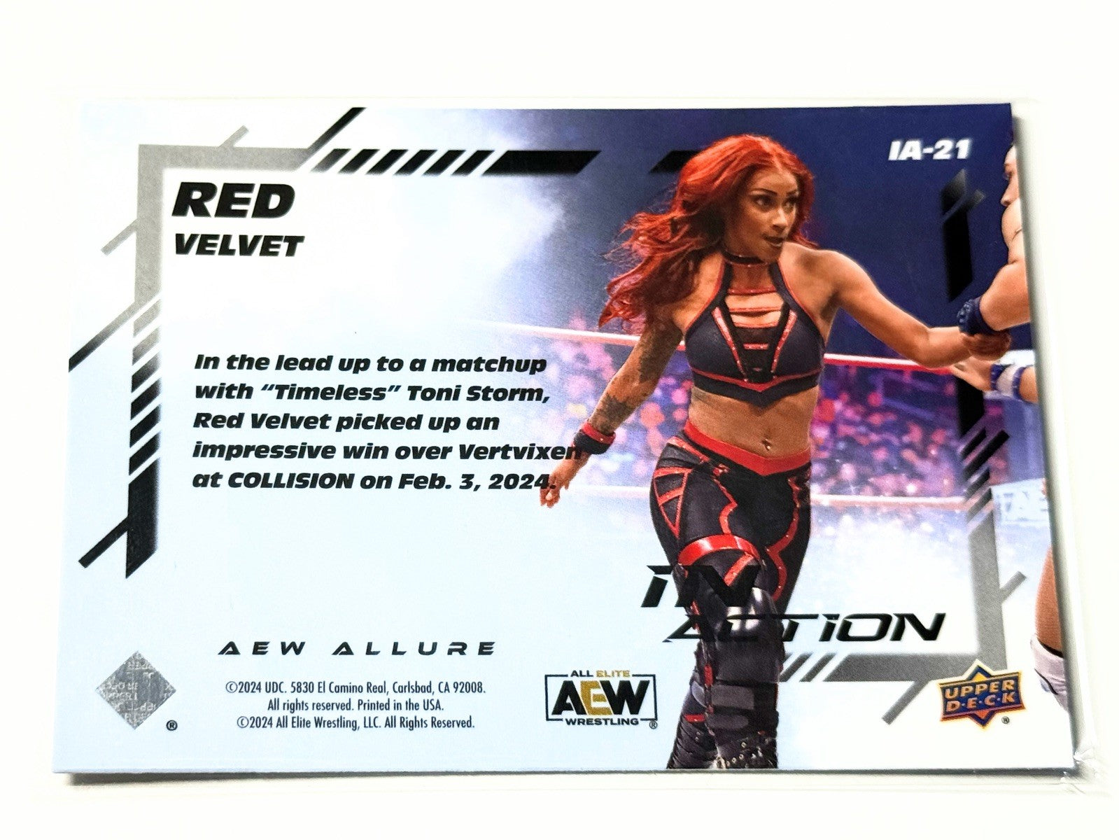 2024 Upper Deck AEW Allure Red Velvet In Action Card IA-21