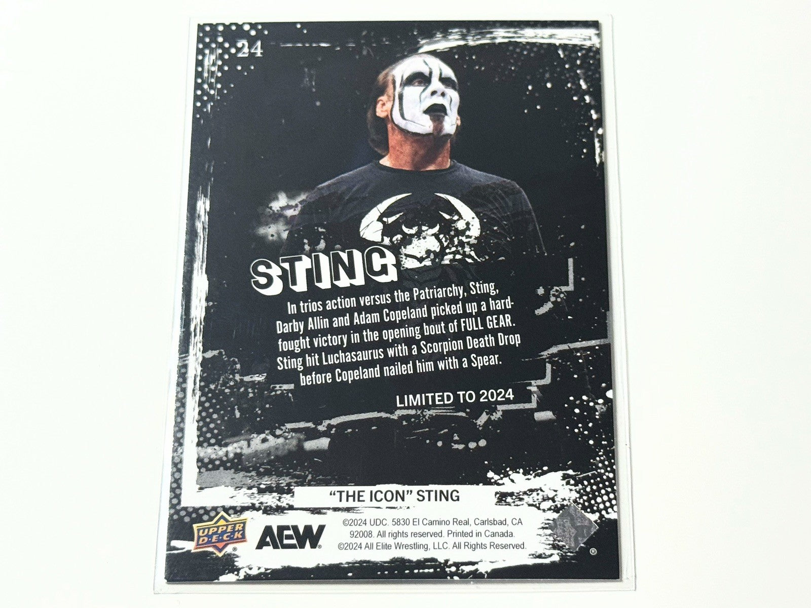 2024 Upper Deck AEW The Icon Sting Weekly e-Pack Card #24