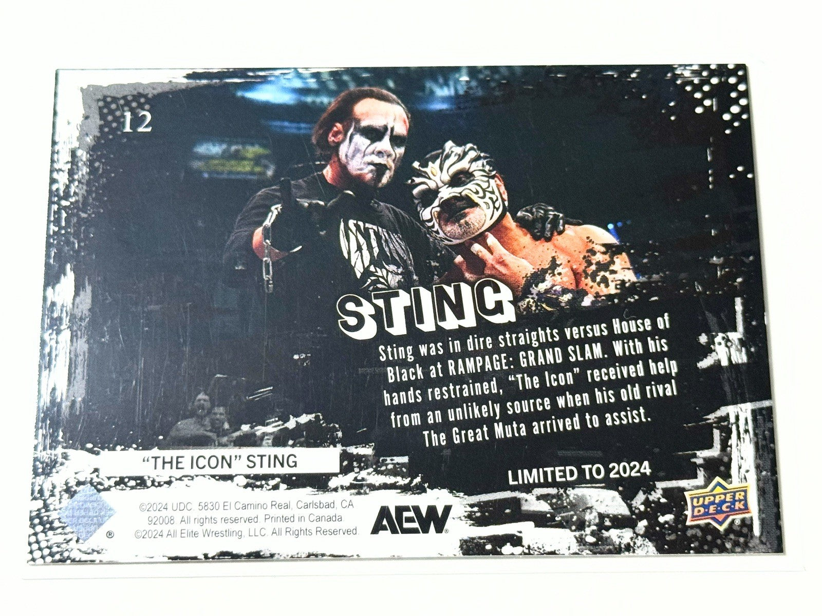 2024 Upper Deck AEW The Icon Sting Weekly e-Pack Card #12