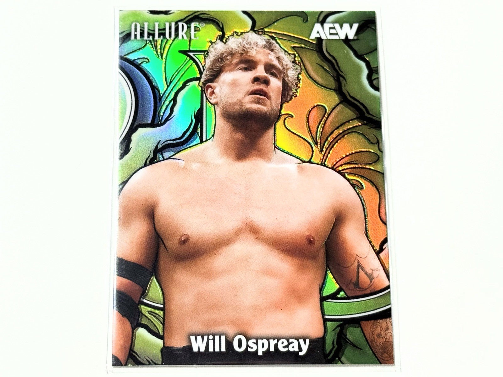 2026 Upper Deck AEW Allure Will Ospreay Yellow Green Color Flow Card CF-15