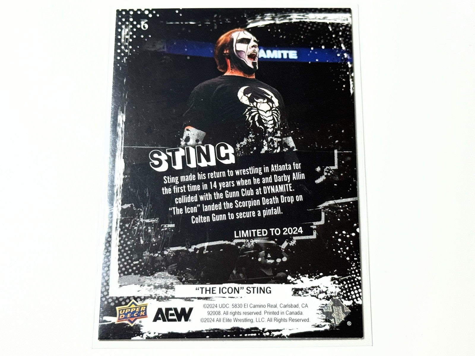 2024 Upper Deck AEW The Icon Sting Weekly e-Pack Card #6