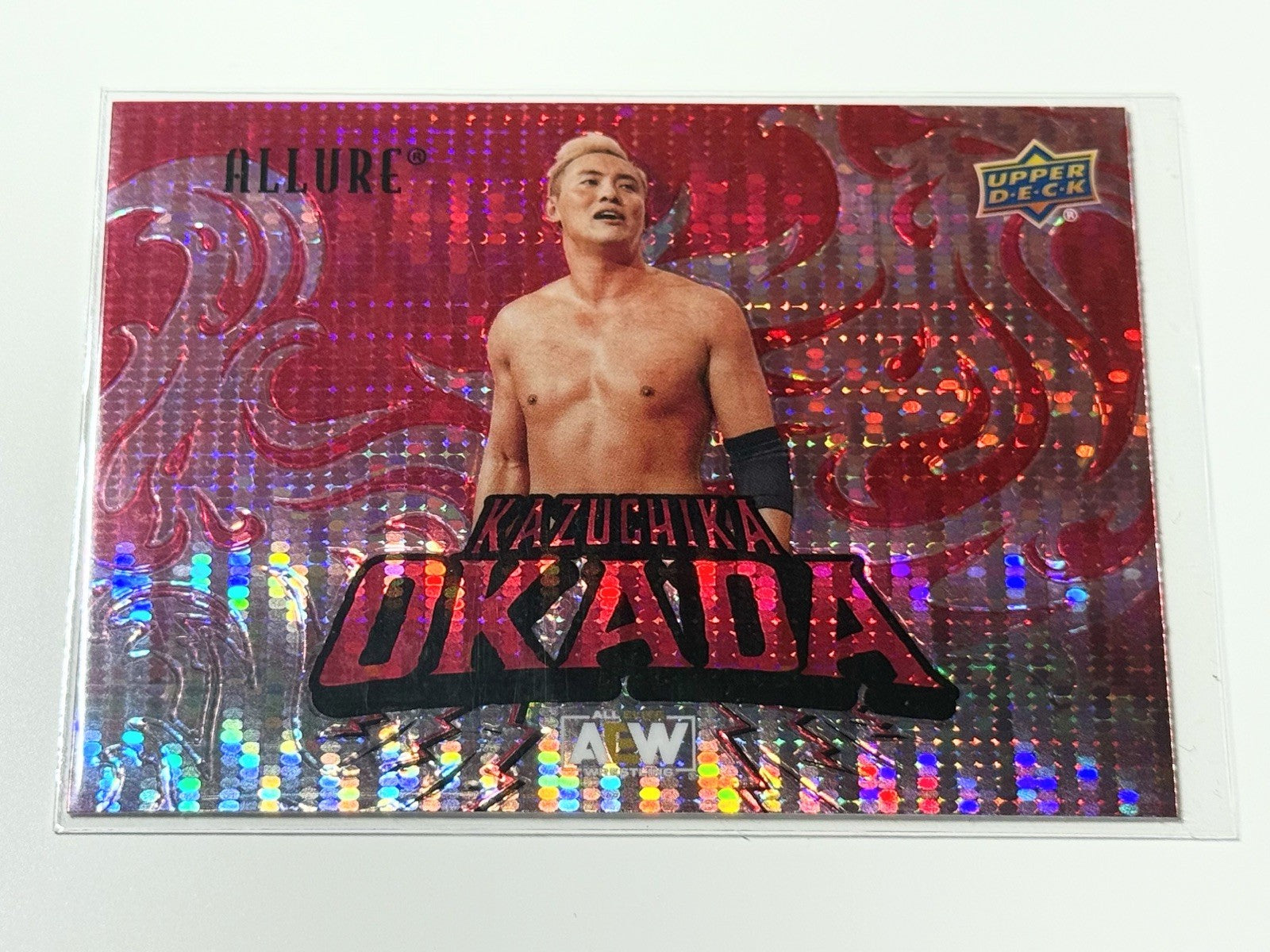 2024 Upper Deck AEW Allure Kazuchika Okada Red Pulsar Horizontal Card #148