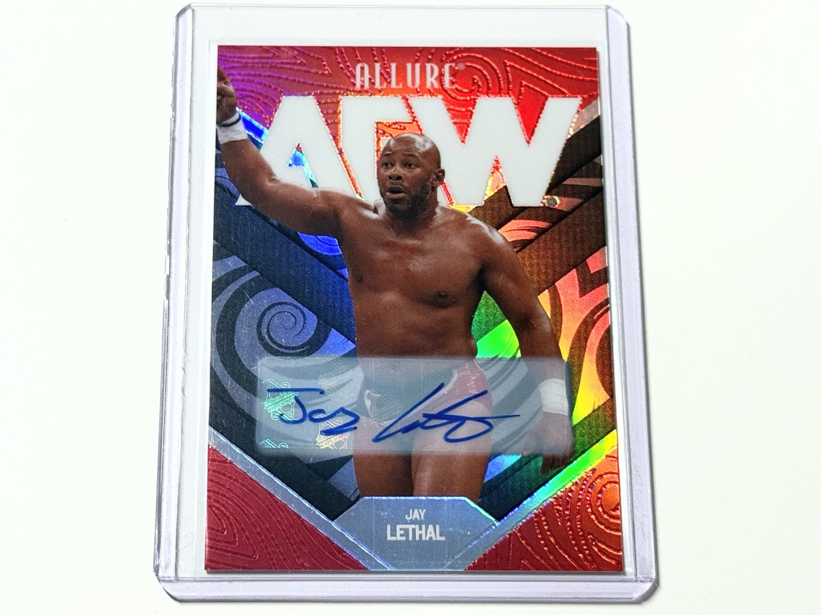 2026 Upper Deck AEW Allure Jay Lethal Red Rainbow Autographed Card #29