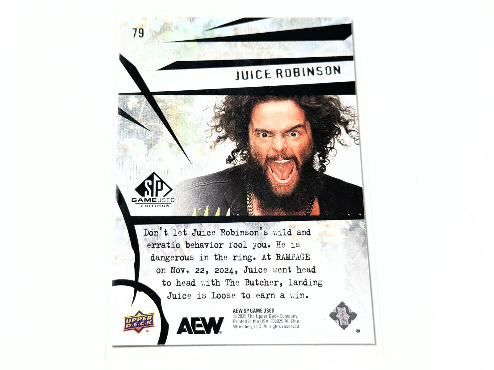 2025 Upper Deck AEW SP Game Used Juice Robinson Base Card #79