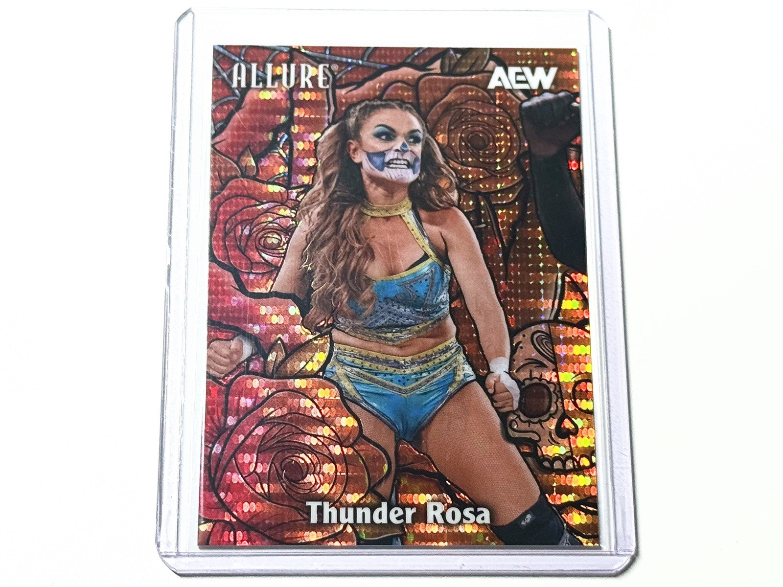 2026 Upper Deck AEW Allure Thunder Rosa Red Orange Spectrum /299 Color Flow Card CF-4