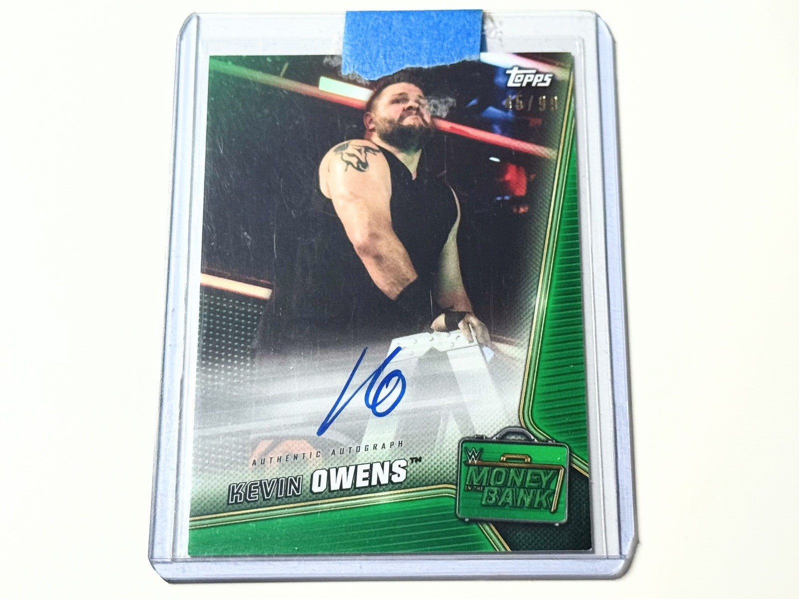 2019 Topps WWE Kevin Owens Money In The Bank Autographed /99 Card A-KO