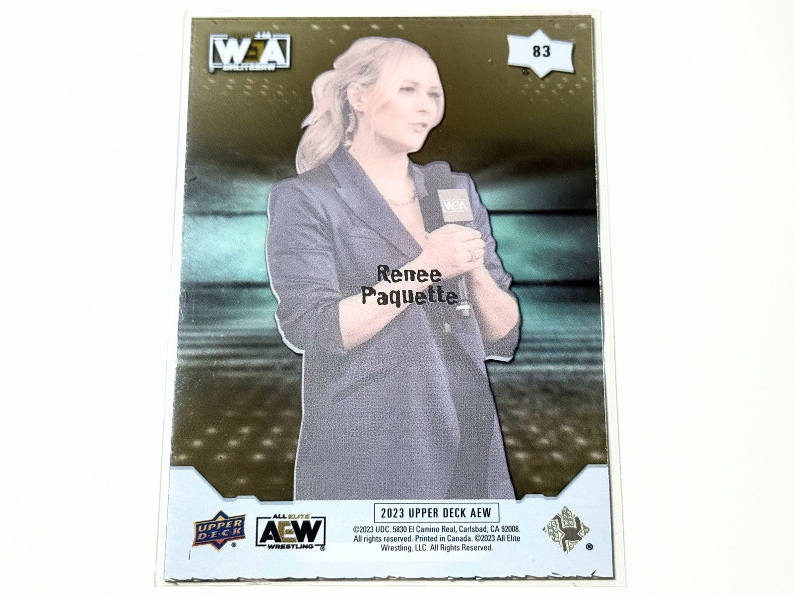 2023 Upper Deck AEW Flagship Renee Paquette Acetate Transparent Card #83