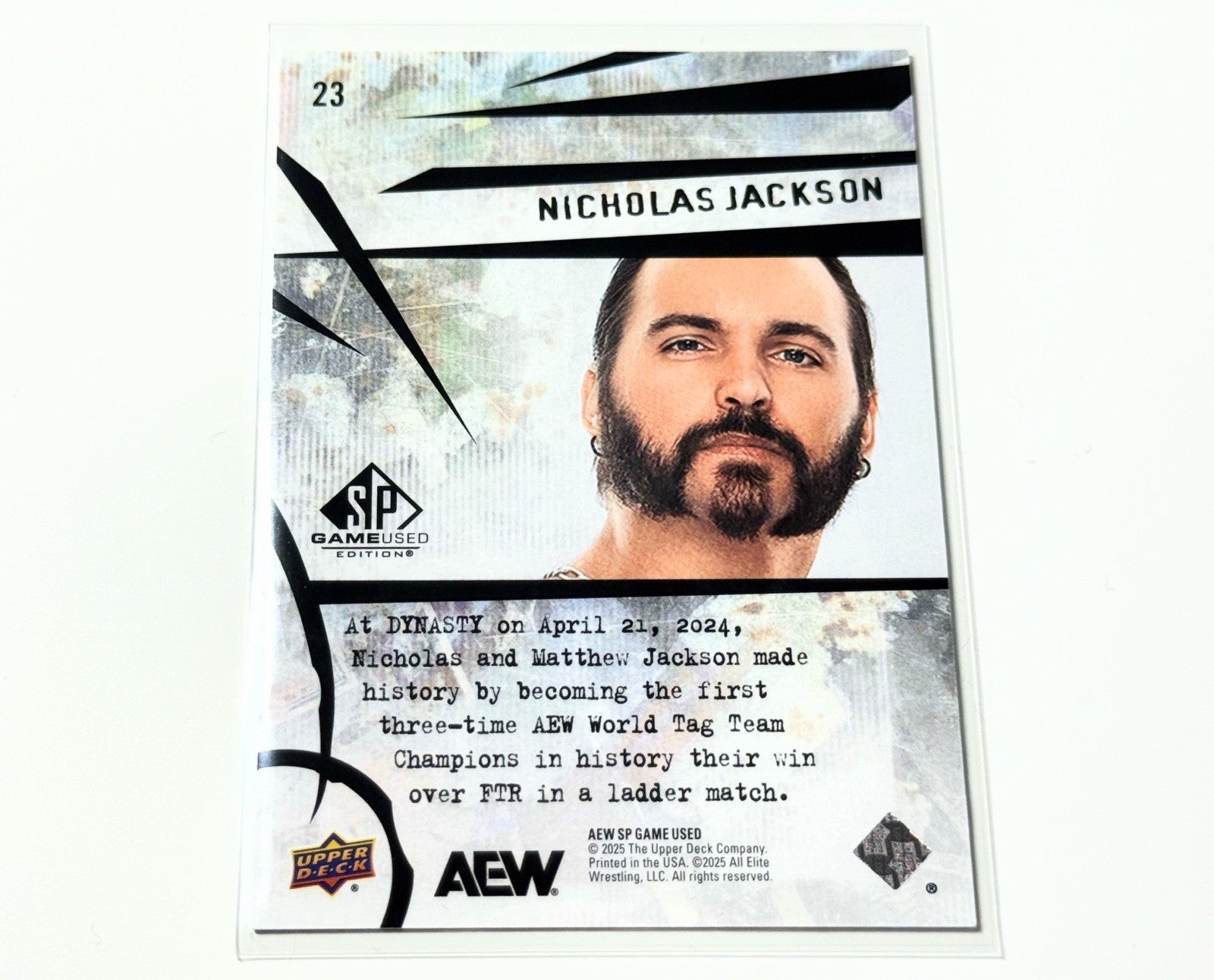2025 Upper Deck AEW SP Game Used Nicholas Jackson Base Card #23