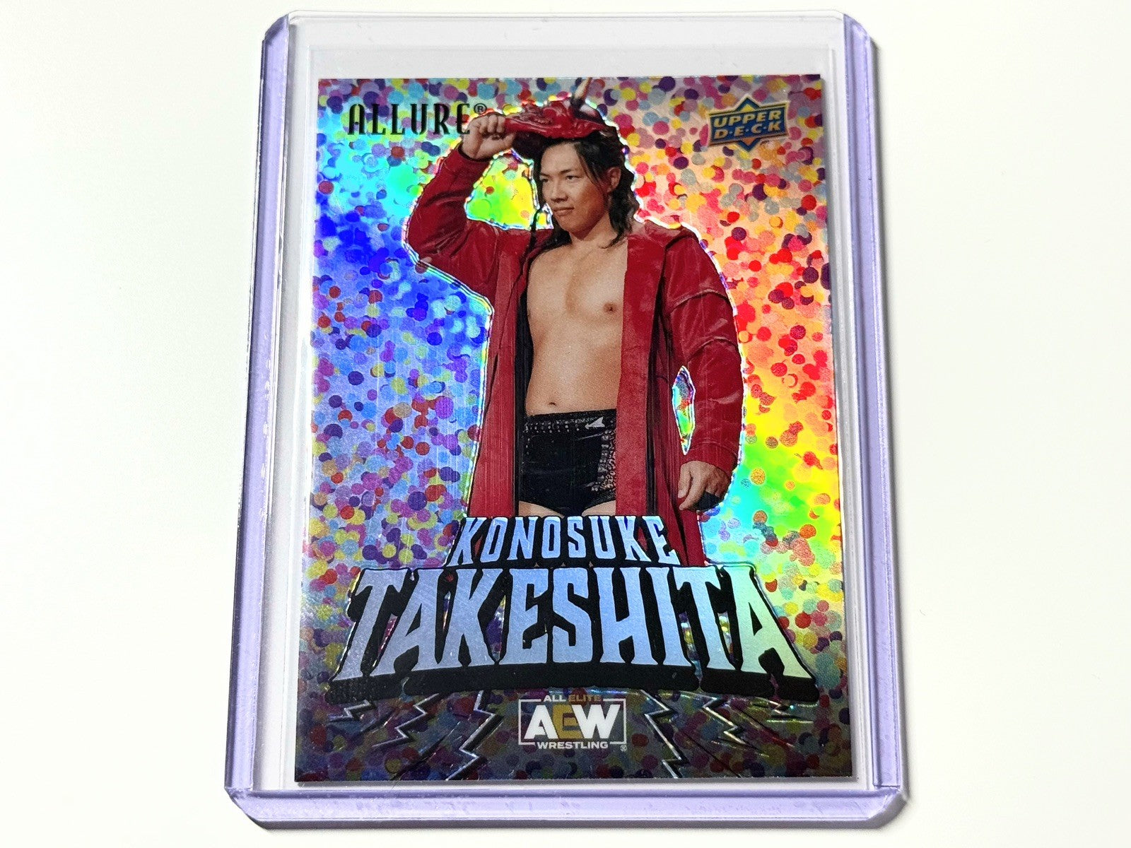 2024 Upper Deck AEW Allure Konosuke Takeshita Glitter Bomb Card #44