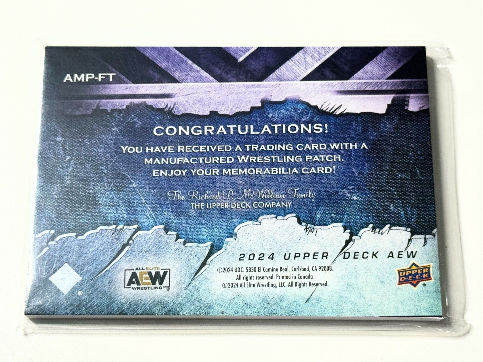2024 Upper Deck AEW Flagship FTR Manufactured Patch Card AMP-FT