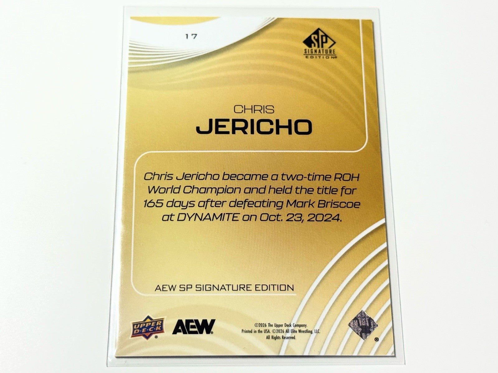 2026 Upper Deck AEW SP Signature Edition Chris Jericho /249 Card #17