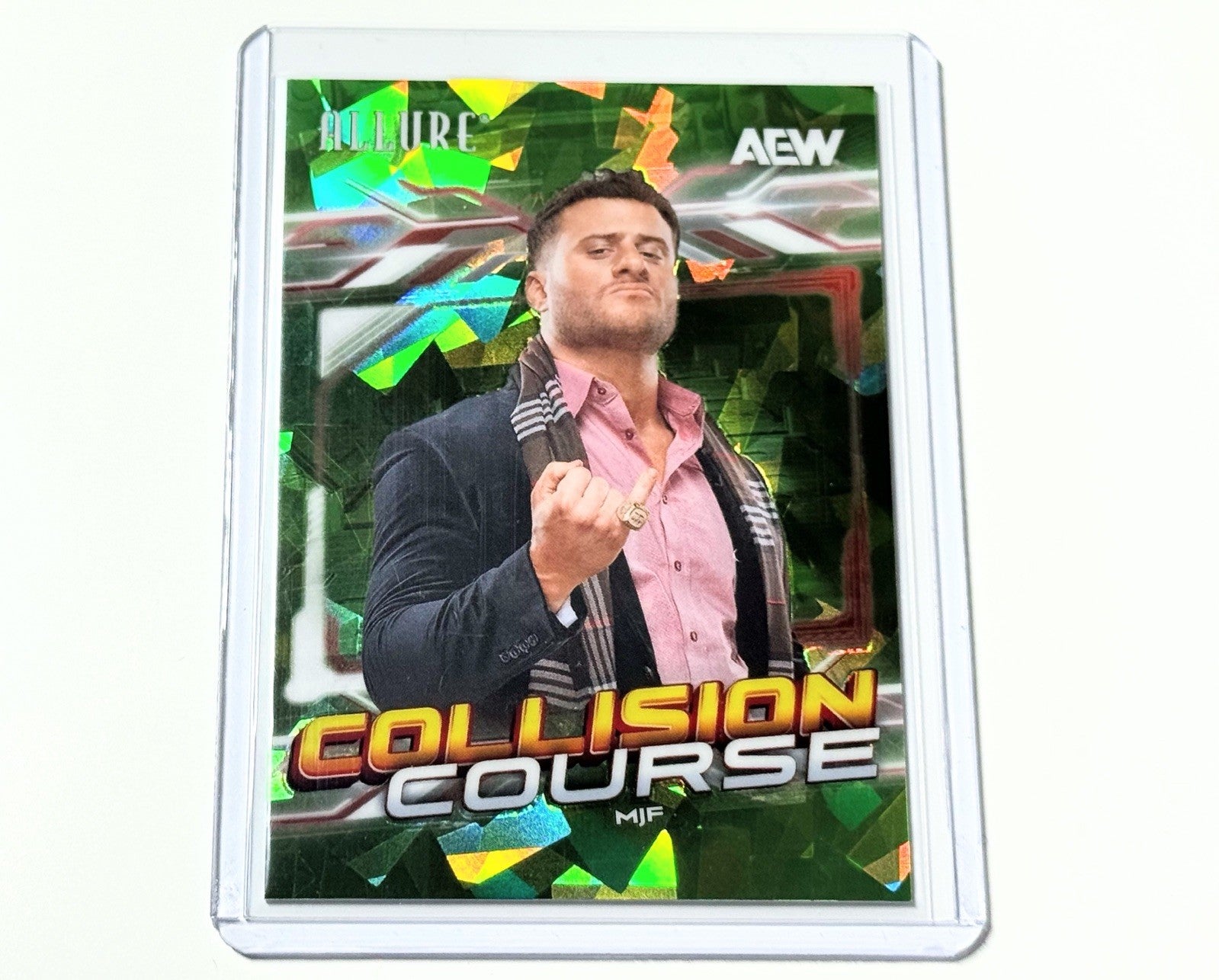 2026 Upper Deck AEW Allure MJF Collision Course Green Quartz /99 Card CL-19