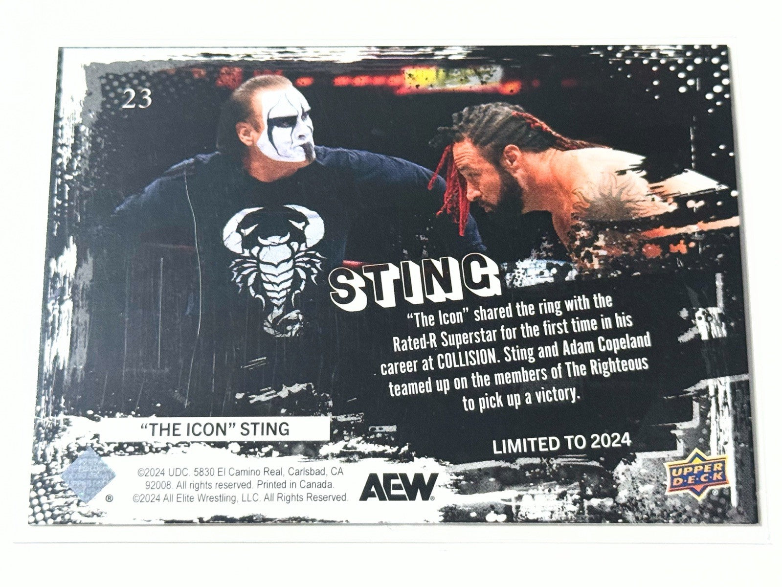 2024 Upper Deck AEW The Icon Sting Weekly e-Pack Card #23