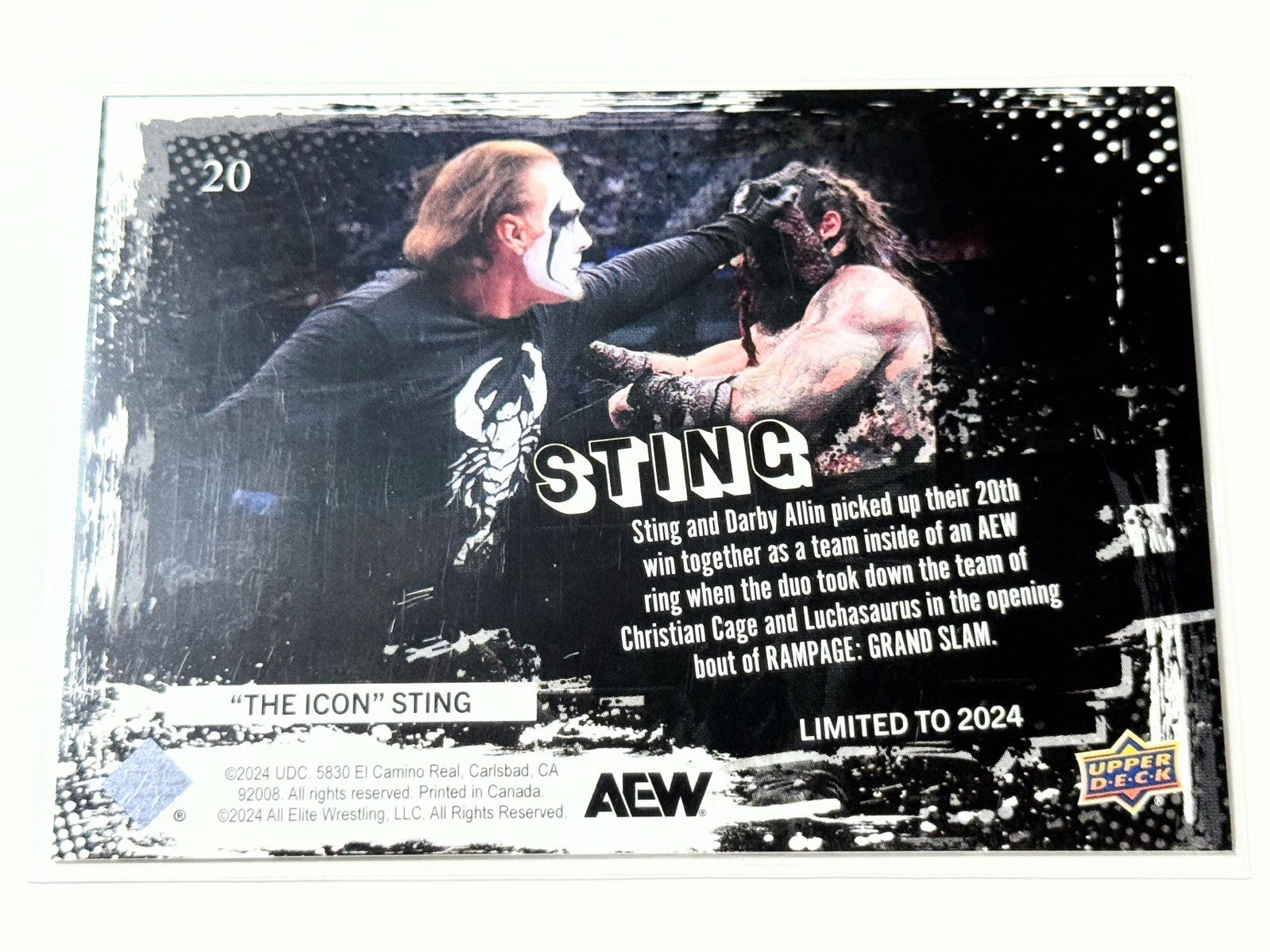 2024 Upper Deck AEW The Icon Sting Weekly e-Pack Card #20