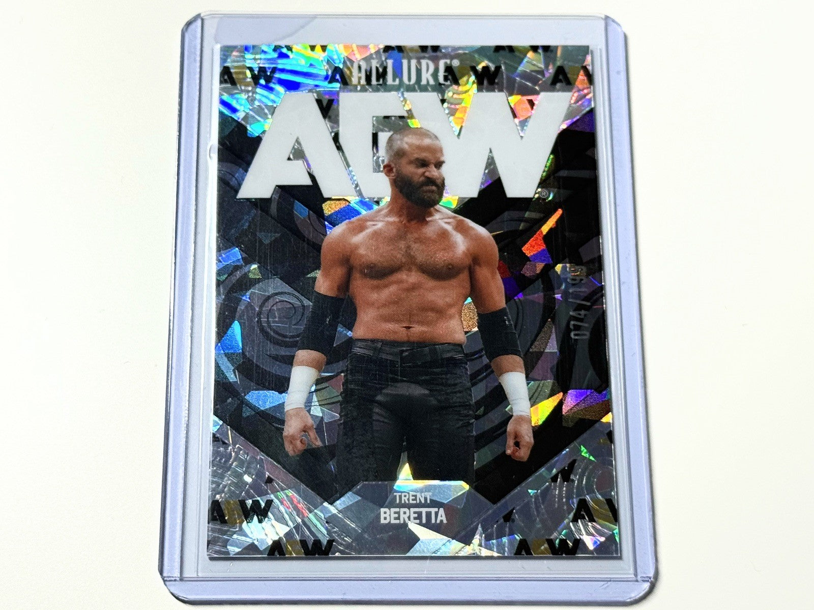 2026 Upper Deck AEW Allure Trent Beretta AEW Logo /199 Parallel Card #80