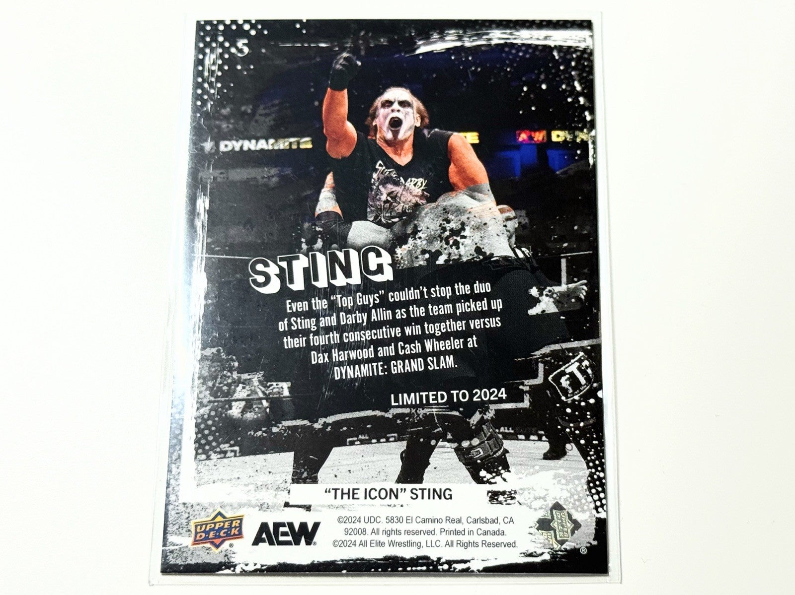 2024 Upper Deck AEW The Icon Sting Weekly e-Pack Card #5