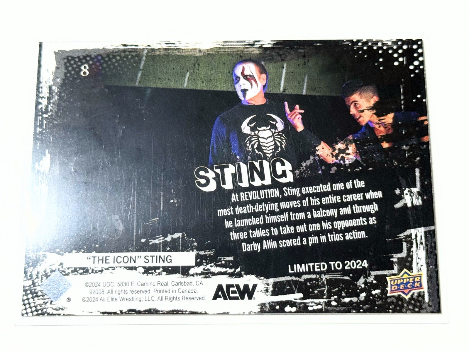 2024 Upper Deck AEW The Icon Sting Weekly e-Pack Card #8