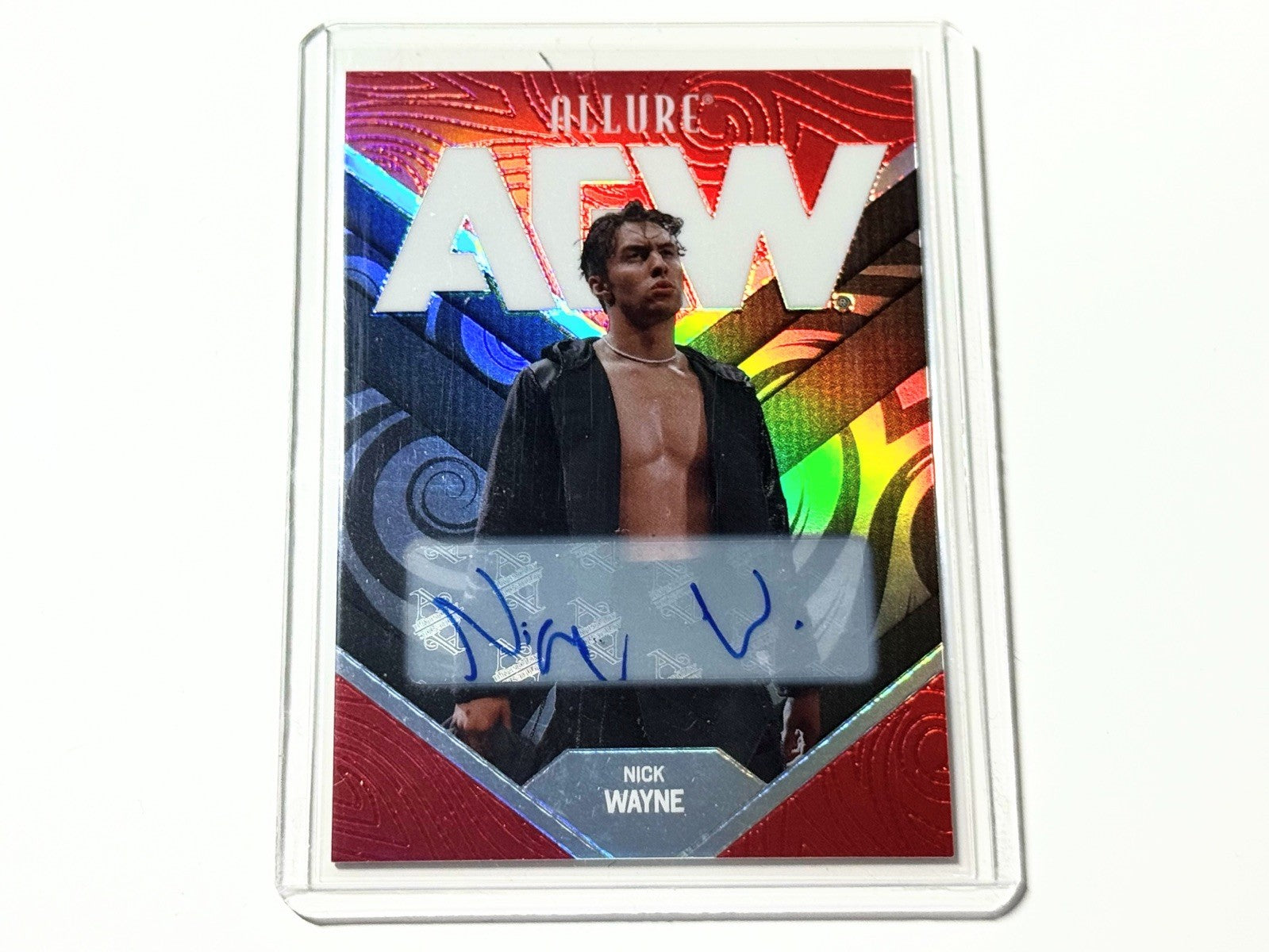 2026 Upper Deck AEW Allure Nick Wayne Red Rainbow Autographed Card #46