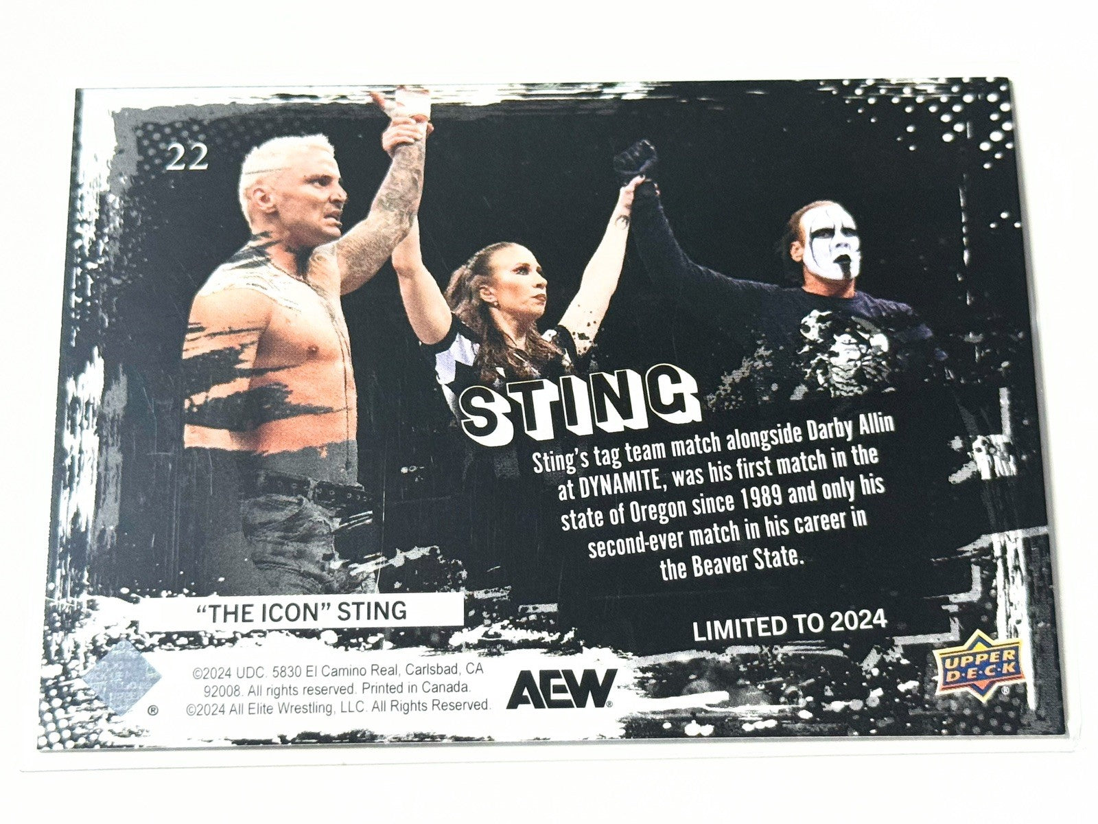 2024 Upper Deck AEW The Icon Sting Weekly e-Pack Card #22
