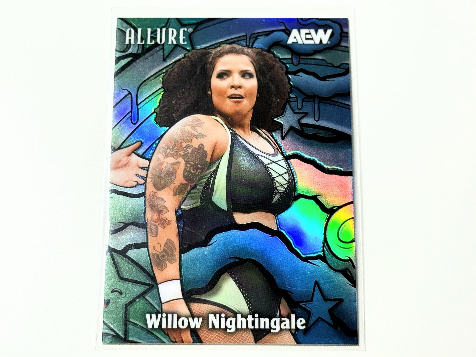 2026 Upper Deck AEW Allure Willow Nightingale Green Blue Color Flow Card CF-8