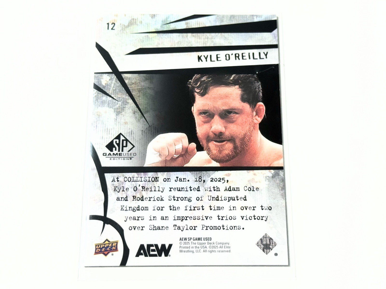 2025 Upper Deck AEW SP Game Used Kyle O’Reilly Base Card #12