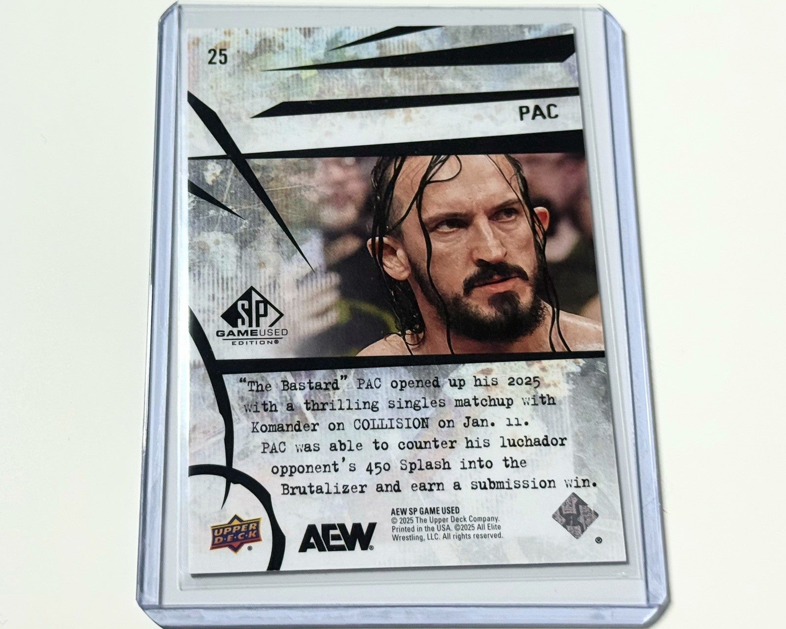 2025 Upper Deck AEW SP Game Used PAC Base Card #25