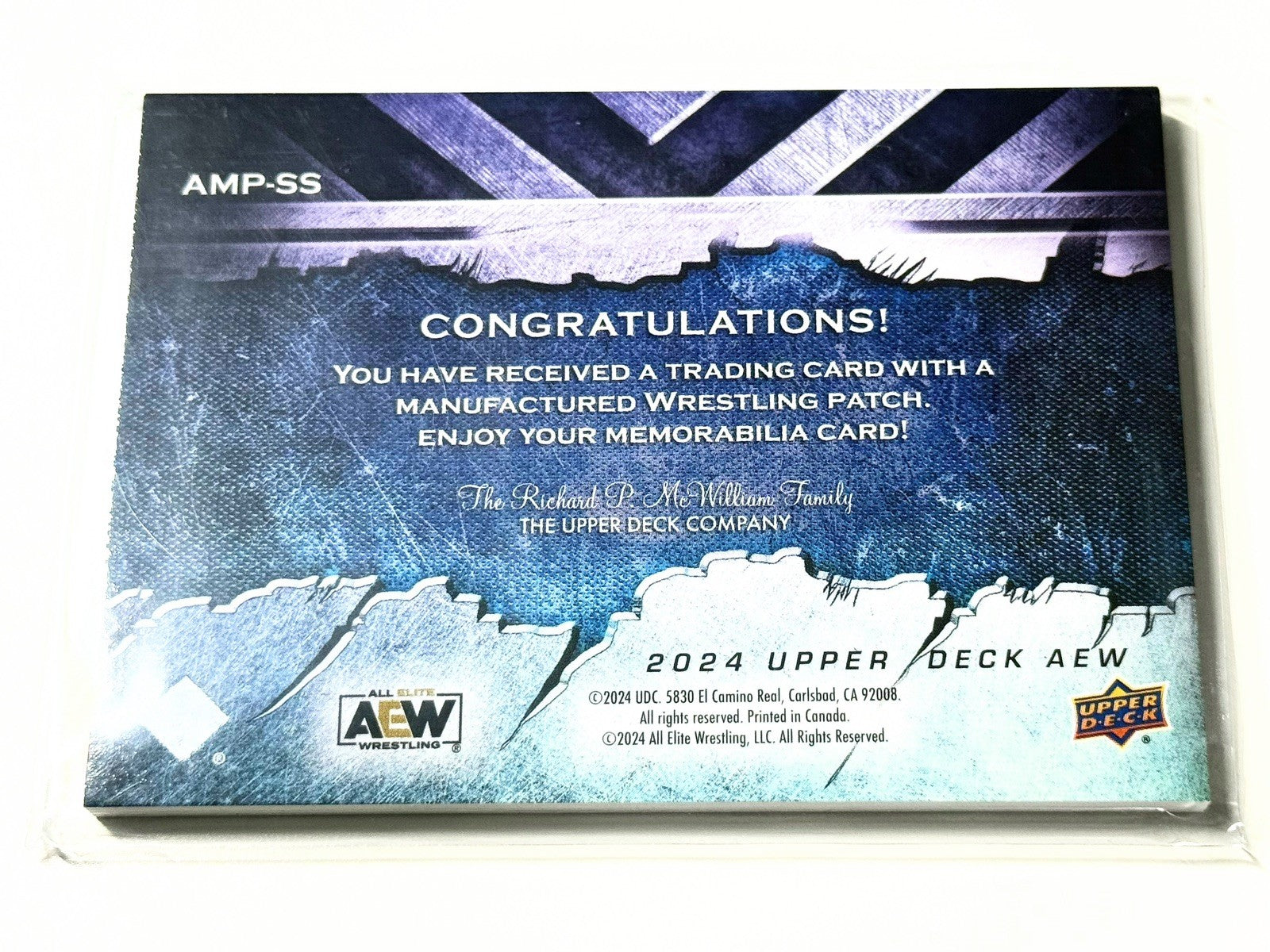 2024 Upper Deck AEW Flagship Swerve Strickland Manufactured Patch Card AMP-SS