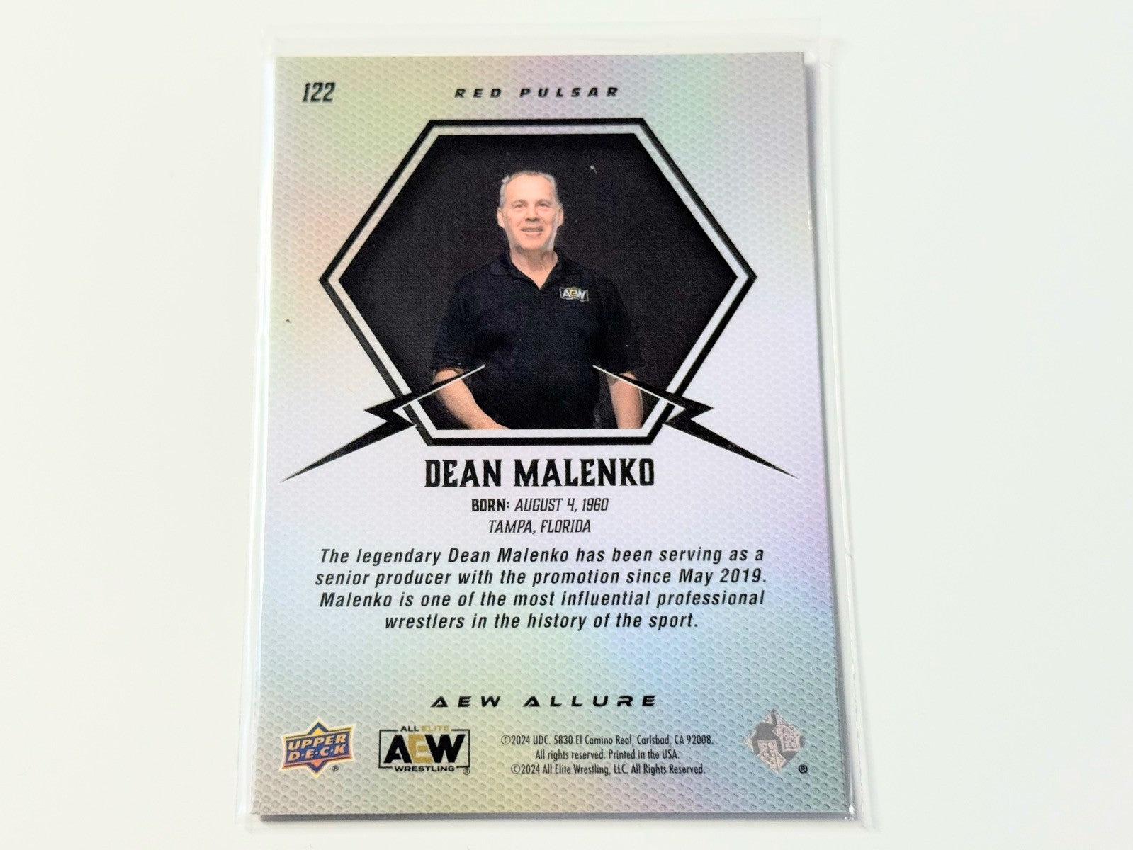 2024 Upper Deck AEW Allure Dean Malenko Red Pulsar Card #122